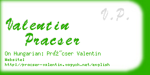 valentin pracser business card